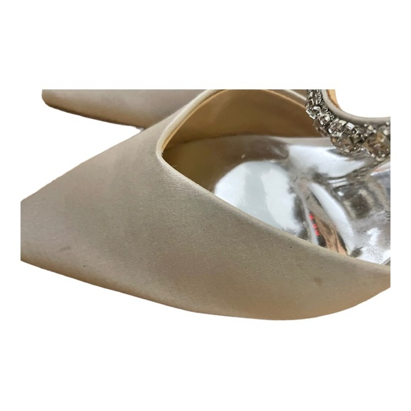 Badgley Mischka galaxy Crystal embellished evening shoe size 7 used - Picture 5 of 10